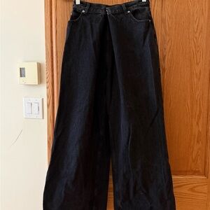 Wide Leg Black Women's Jeans